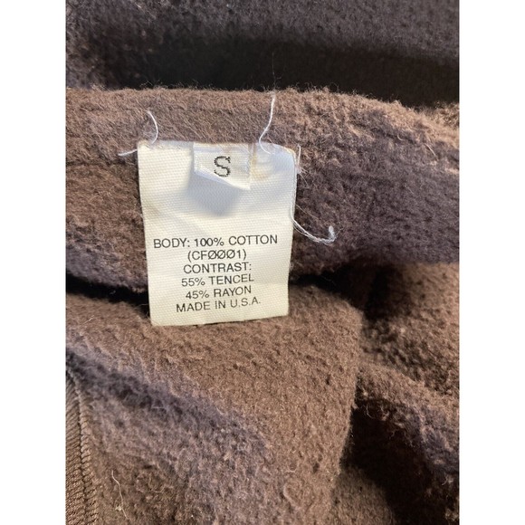 Vintage AG Adriano Goldschmied The A.Gold E. Event Brown Hoodie Vest Small 90s - Picture 6 of 7